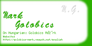 mark golobics business card